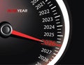 2026 Acceleration: Speedometer to the Future Royalty Free Stock Photo