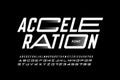 Acceleration style font