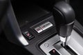 Accelerator handle and buttons in a new car Royalty Free Stock Photo