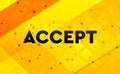 Accept abstract digital banner yellow background