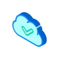 Accept access cloud isometric icon vector illustration