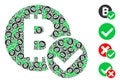 Accept Bitcoin Icon Recursive Mosaic