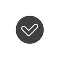 Accept, confirm button vector icon