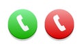 Accept & Decline Call Icons Royalty Free Stock Photo