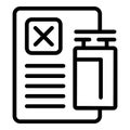 Accept disclaimer icon outline vector. Legal document