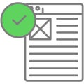 Accept document icon vector accepted or confirmed sign