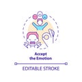 Accept emotion concept icon