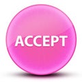 Accept eyeball glossy elegant pink round button abstract