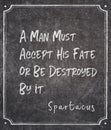 Accept his fate Spartacus quote