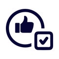 Accept, like, thumbs, thik, check, accept thumbs icon