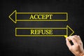 Accept or Refuse Arrows Concept. Royalty Free Stock Photo