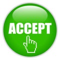 Accept vector web button