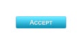 Accept web interface button blue color, internet site design, online service