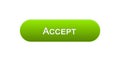 Accept web interface button green color, internet site design, online service