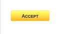 Accept web interface button orange color, internet site design, online service