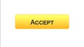 Accept web interface button orange color, internet site design, online service