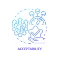 Acceptability blue gradient concept icon Royalty Free Stock Photo