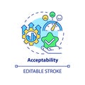 Acceptability concept icon