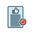 Color illustration icon for Acceptable, admissible and agreeable