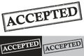 Accepted - black color grunge stamp Royalty Free Stock Photo