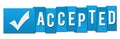 Accepted Blue Tickmark Stripes Royalty Free Stock Photo
