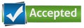 Accepted Green Blue Horizontal Royalty Free Stock Photo