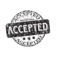 Accepted grunge rubber stamp Royalty Free Stock Photo