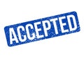 Accepted Grunge Rubber Stamp, Vector Illustration Royalty Free Stock Photo