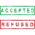 Accepted and Refused stamps