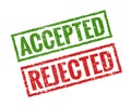 Accepted rejected stamp icon. Aproved secret modern rubber stamp design Royalty Free Stock Photo