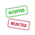 accepted and rejected vector stamp Royalty Free Stock Photo
