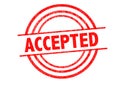 ACCEPTED Rubber Stamp Royalty Free Stock Photo