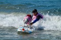 Dog surfing event in Huntington Beach California Royalty Free Stock Photo