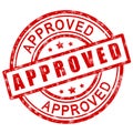 Accepted stamp. Red rejected stamp icon. Royalty Free Stock Photo