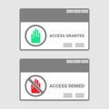 Access denied and access granted. Illustration vector Royalty Free Stock Photo