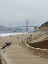 Acces to the Baker Beach in San Francisco, California, USA