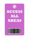 Access all area pass Royalty Free Stock Photo