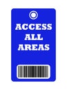 Access all areas pass Royalty Free Stock Photo
