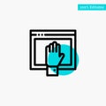 Access, Content, Free, Internet, Open turquoise highlight circle point Vector icon Royalty Free Stock Photo