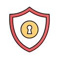 Access control Fill color vector icon which can easily modify or edit Royalty Free Stock Photo