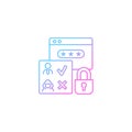 Access control gradient linear vector icon Royalty Free Stock Photo