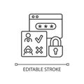 Access control linear icon Royalty Free Stock Photo