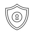 Access control Outline vector icon which can easily modify or edit Royalty Free Stock Photo