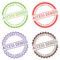 Access denied badge isolated on white background. Royalty Free Stock Photo