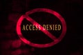 `Access denied` at computer system screen Royalty Free Stock Photo