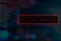 `Access denied` at computer system screen