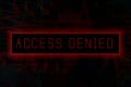 `Access denied` at computer system screen