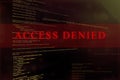 `Access denied` at computer system screen
