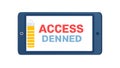 Access Denied Message on Digital Tablet Screen, vector design Generative AI Royalty Free Stock Photo