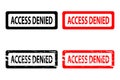 Access denied rubber stamp Royalty Free Stock Photo